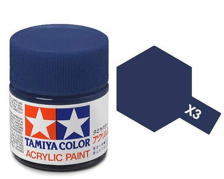 Colore vernice acrilica Tamiya per modellismo statico X3 blu lucido