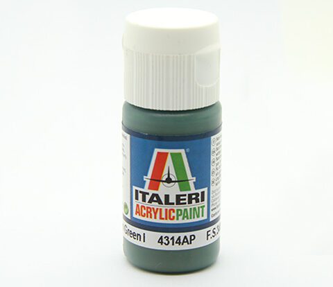 colore vernice acrilica Italeri per modellismo statico 4314AP flat medium green
