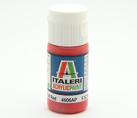 colore vernice acrilica Italeri per modellismo statico 4606AP flat red