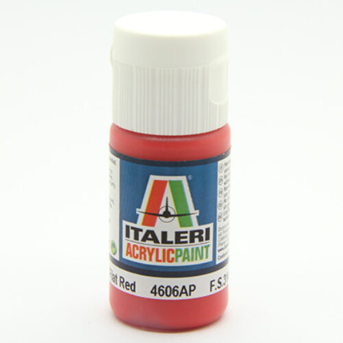 colore vernice acrilica Italeri per modellismo statico 4606AP flat red