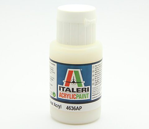 colore vernice acrilica Italeri per modellismo statico 4636AP flat Clear