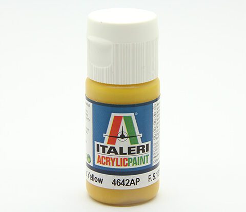 colore vernice acrilica Italeri per modellismo statico 4642AP gloss yellow