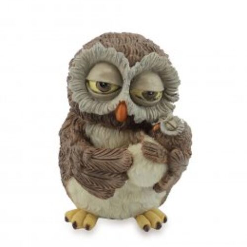 014-92450 – Gufo con baby – H: 7cm – Gufetti collezionabili Les Alpes