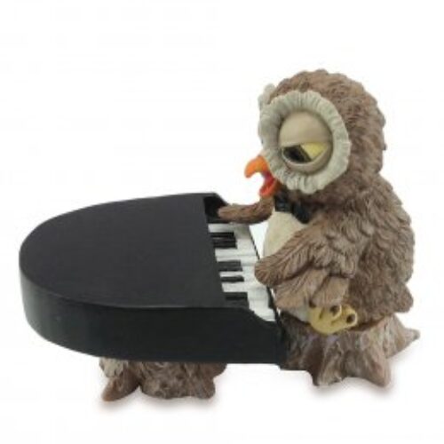 Gufo pianista – H: 6,5cm – Gufetti collezionabili Les Alpes