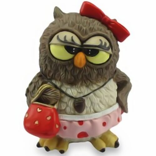 Gufo Lady 9 cm portafortuna Les Alpes