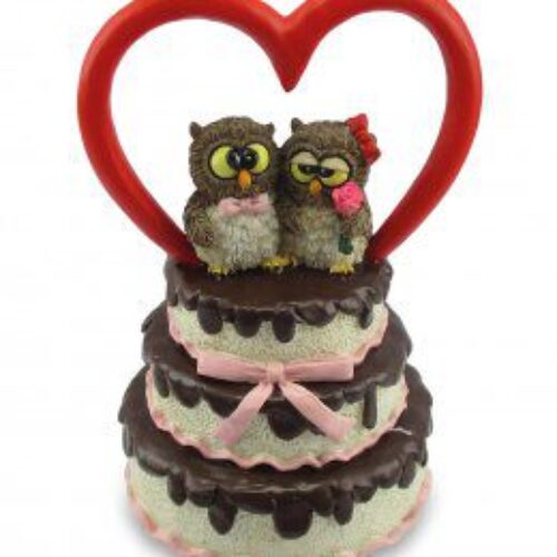 014-93093 Gufi Sposi 10 cm portafortuna Les Alpes