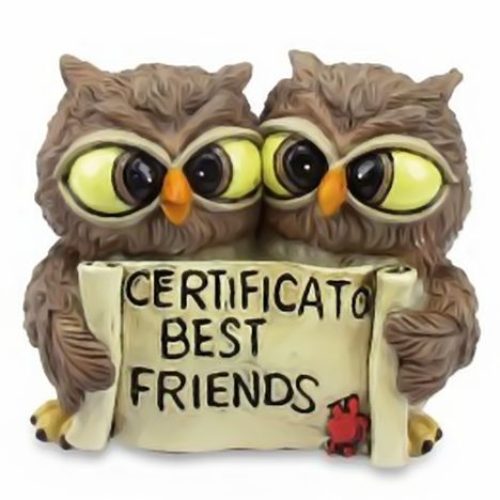 014-93101 Gufi best Friends 7,5 cm portafortuna Les Alpes