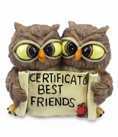 014-93101 Gufi best Friends 7,5 cm portafortuna Les Alpes