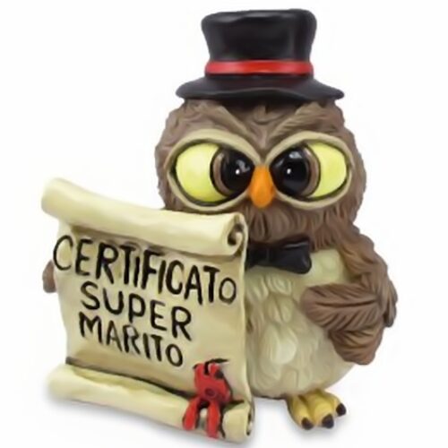 Gufo supermarito 7,5 cm portafortuna Les Alpes