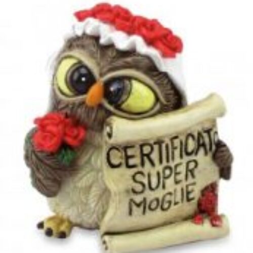 Gufo supermoglie 7,5 cm portafortuna Les Alpes