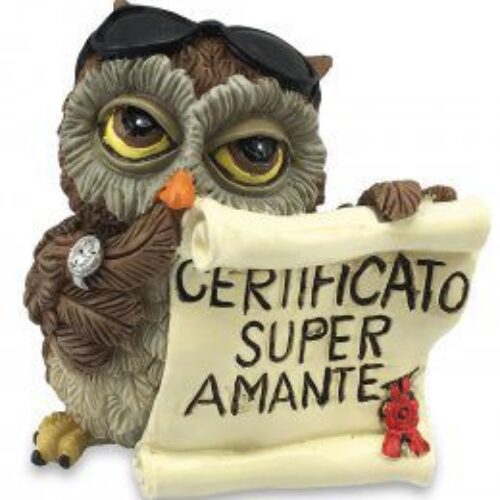 014-93131 Gufo Super Amante 6,5 cm portafortuna Les Alpes