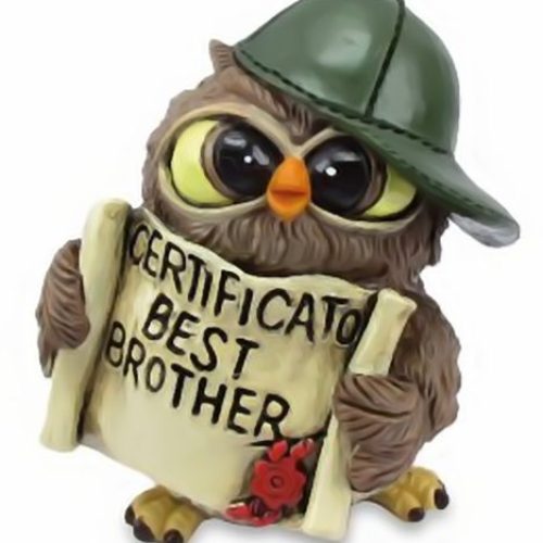 014-93104 Gufo Best Brother 7 cm portafortuna Les Alpes