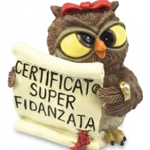 014-93136 Gufo super fidanzata 6,5 cm portafortuna Les Alpes