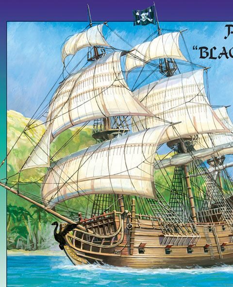 VASCELLO PIRATA BLACK SWAN MODELLO ZVEZDA SCALA 1/72