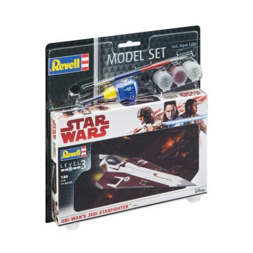 STAR WARS MODEL SET OBI WAN's JEDI STARFIGHTER MODELLO REVELL SCALA 1:80