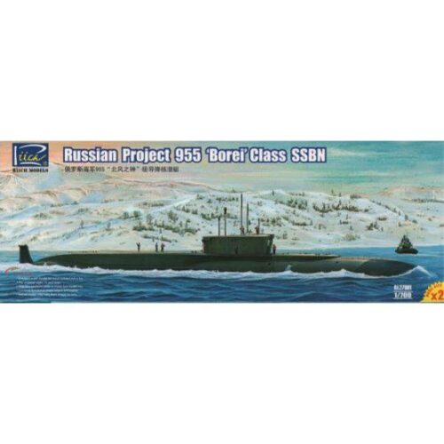 SOTTOMARINO SSBN CLASSE BOREI 955 YURI DOLGORUKY MODELLO RIICH 27001 SCALA 1/700