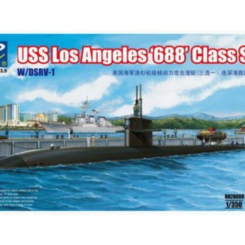 SOTTOMARINO D’ATTACCO CLASSE LOS ANGELES CON MINISOMMERGIBILE DA SOCCORSO DSRV MODELLO RIICH 28008 SCALA 1/350