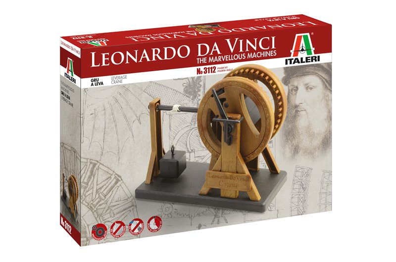 LE MACCHINE DI LEONARDO DA VINCI LA GRU A LEVA - LEVERAGE CRANE, MODELLO ITALERI 3112
