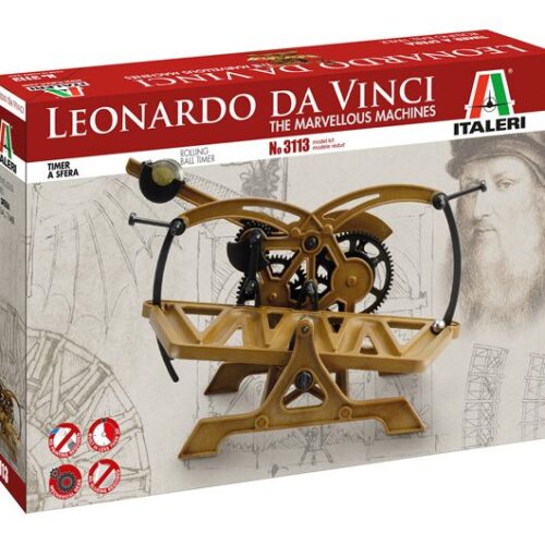 LE MACCHINE DI LEONARDO DA VINCI OROLOGIO A CONTRAPPESO – ROLLING BAR TIMER, MODELLO ITALERI 3113