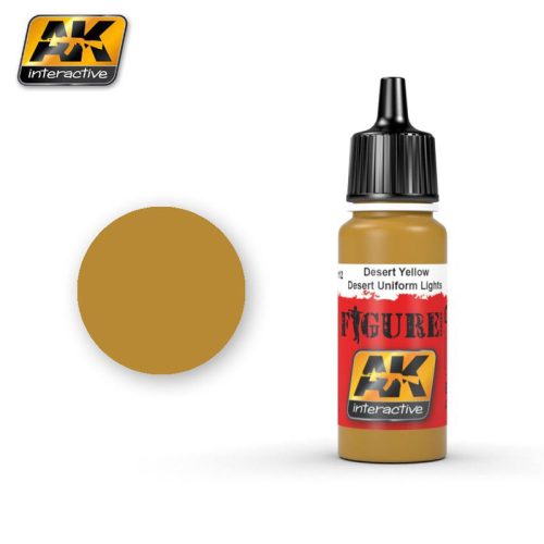 AK INTERACTIVE  AK3112 DESERT YELLOW / DESERT UNIFORM LIGHTS 17 ml colore acrilico modellismo