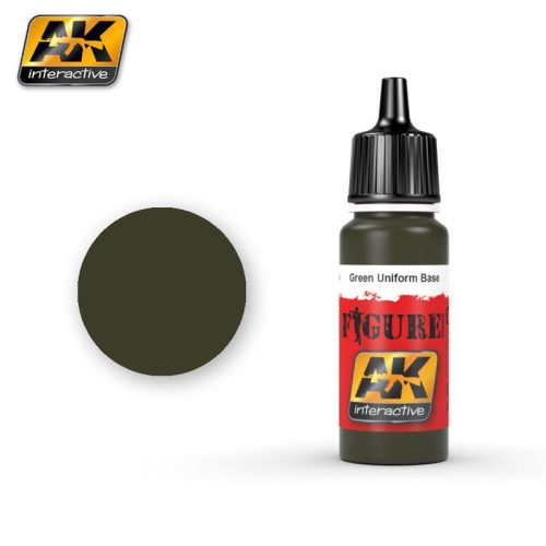 AK INTERACTIVE  AK3114 GREEN UNIFORM BASE 17 ml colore acrilico modellismo