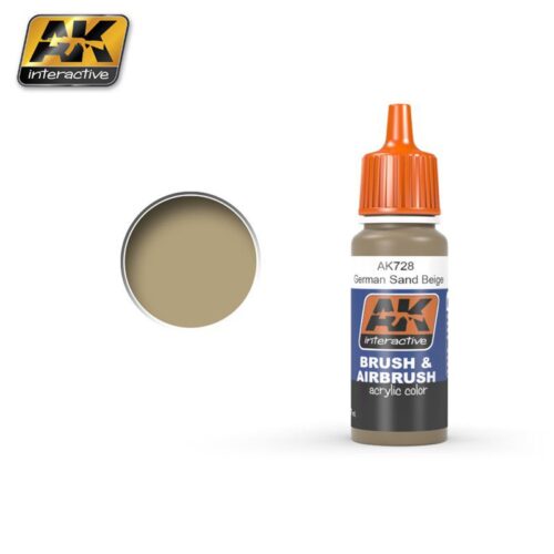 AK INTERACTIVE  AK728 RAL 8031 F9 GERMAN SAND BEIGE 17 ml colore acrilico modellismo