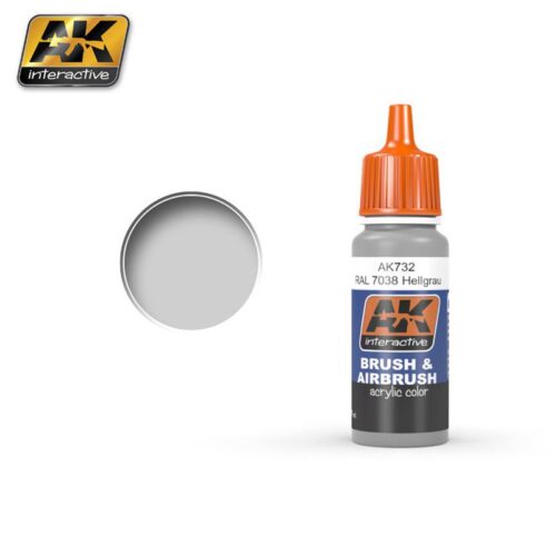 AK INTERACTIVE  AK732 RAL 7038 HELLGRAU 17 ml colore acrilico modellismo