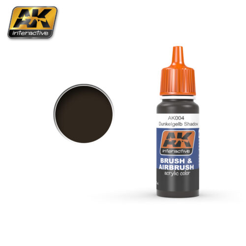 AK INTERACTIVE AK-004 Dunkelgelb shadow 17ml colore acrilico modellismo