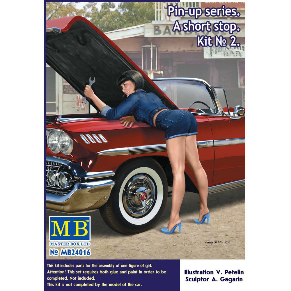 Serie Pin Up A short stop Kit ragazza meccanico Scala 1:24