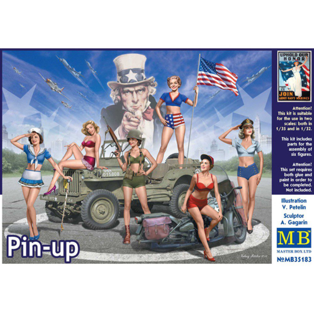 Pin-Up 6 figure femminili Scala 1:35