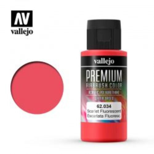 62034 VALLEJO PREMIUM AIRBRUSH: SCARLET FLUO (60ML)
