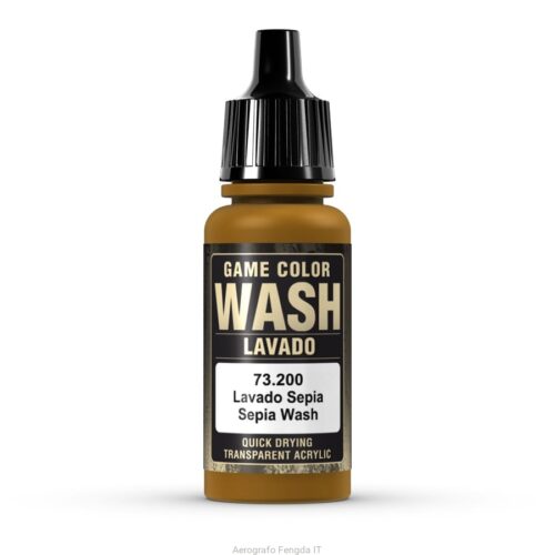 73200 Vallejo Game Color Wash Sepia Colore acrilico Modellismo e Miniature 17ml