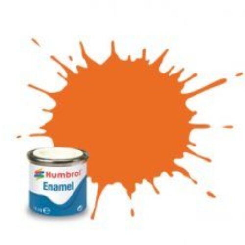 (18) AA0196 SMALTO HUMBROL Enamel ORANGE  14 ml colore per modellismo
