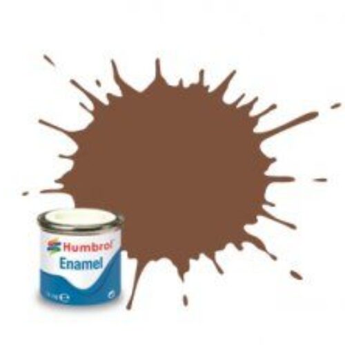 (186) AA6224 SMALTO HUMBROL Enamel BROWN – MATT  14 ml colore per modellismo