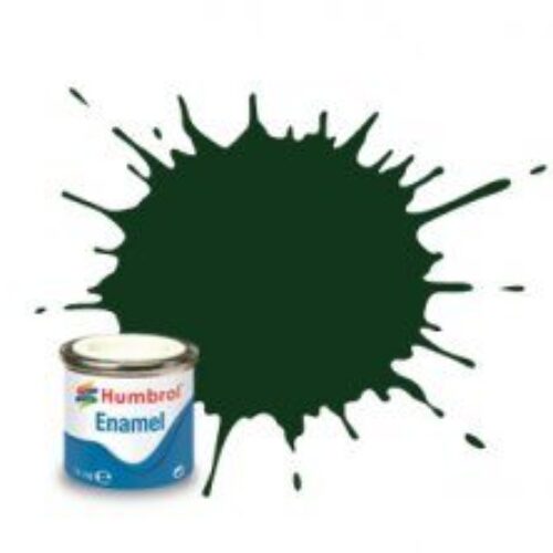 (195) AA6330 SMALTO HUMBROL Enamel DARK GREEN – SATIN 14 ml colore per modellismo