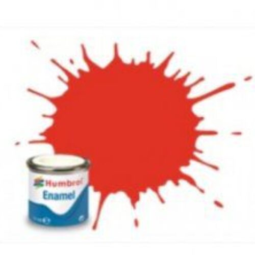 (1321) AC6027 SMALTO HUMBROL Enamel CLEAR COLOUR RED 14ml colore per modellismo
