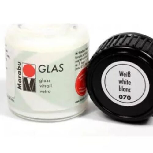 COLORE PER VETRO 070 Bianco Vasetto 15ml MARABU