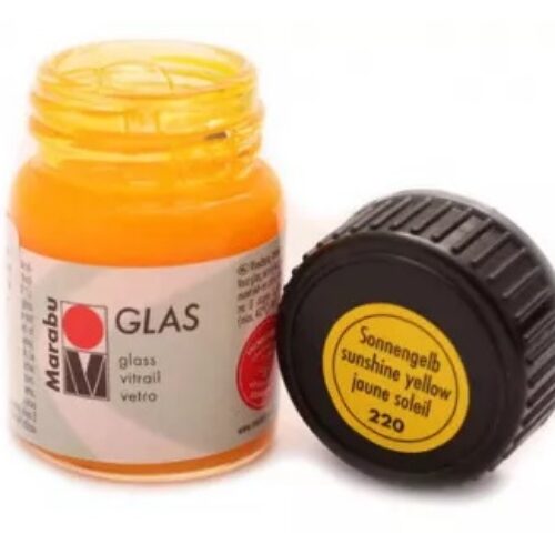 COLORE PER VETRO 220 Giallo Sole Vasetto 15ml MARABU