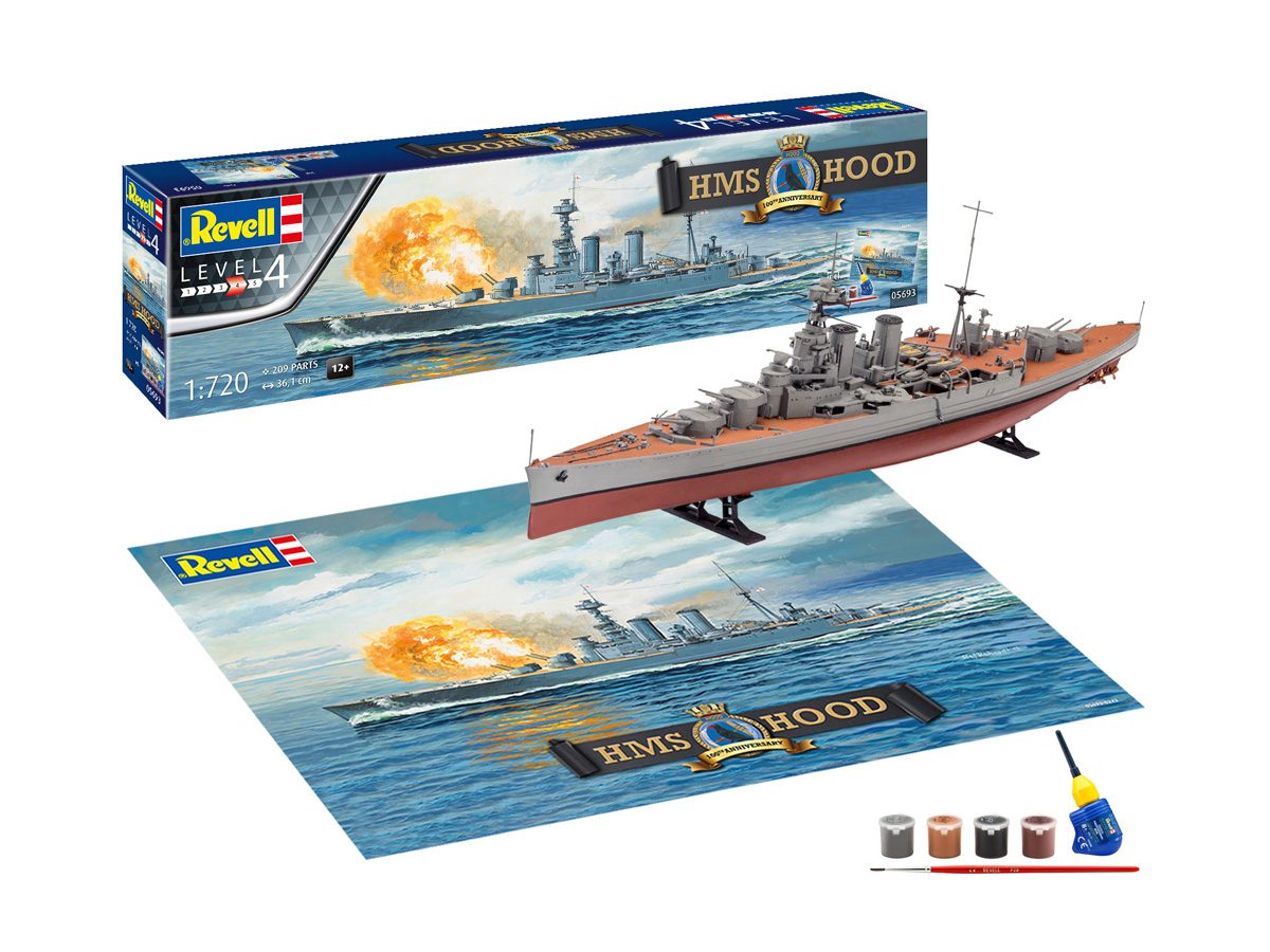 HMS HOOD - 100th Anniversary REVELL 05693 scala 1:720 - immagine 2