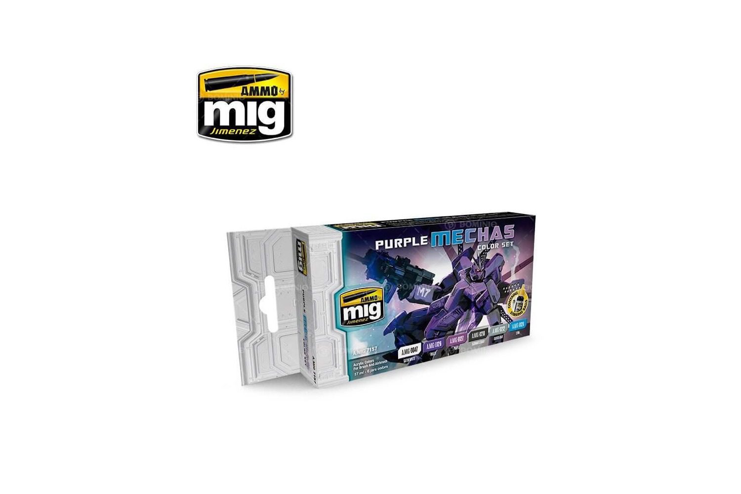 AMMO MIG: 7157 ACRYLIC SET - PURPLE MECHAS (6X17ML)