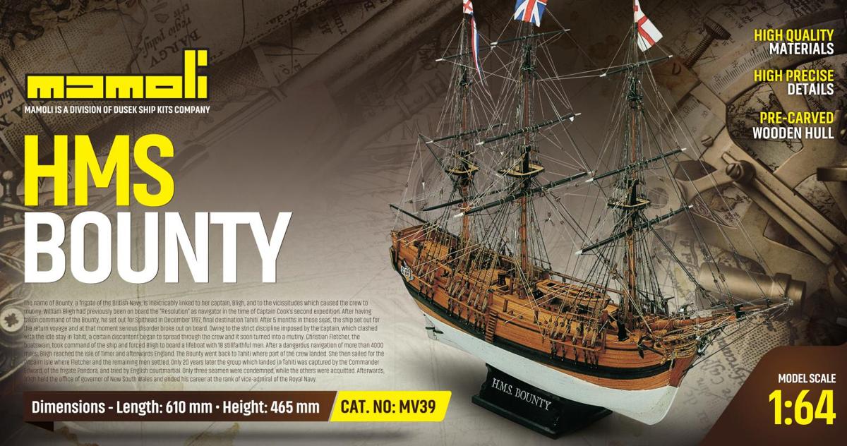 H.M.S. Bounty Fregata inglese del XVIII sec. Mamoli MV-39 - immagine 2