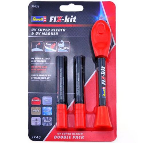 FIX-kit super colla UV + confezione di ricarica Revell 39626