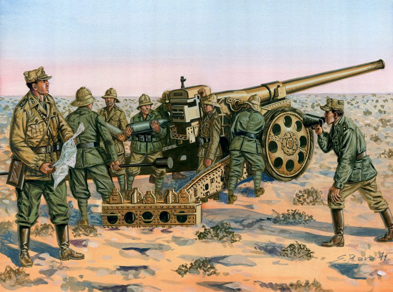 WWII: Italian Cannone da 149/40 w/crew scala 1:72 ITALERI 6165