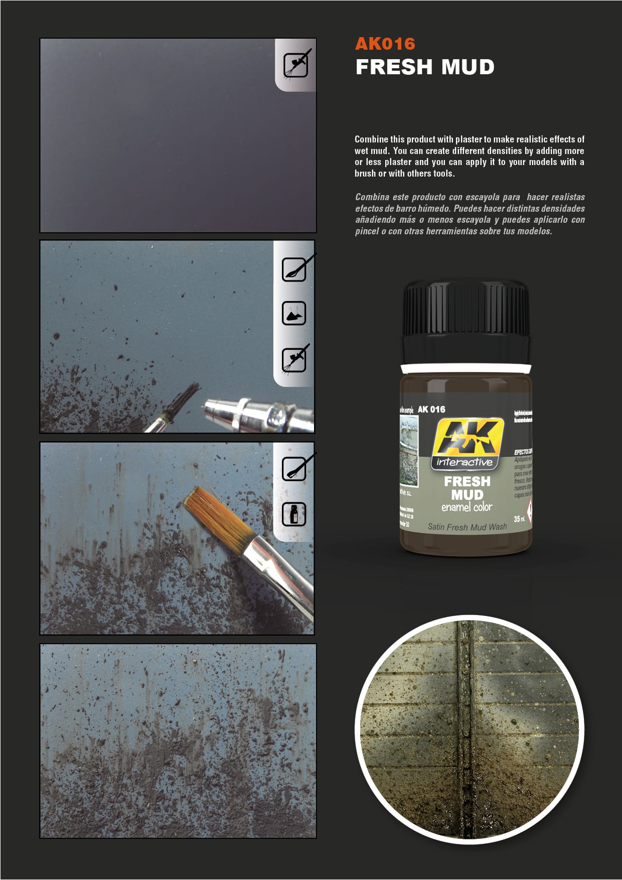 AK016 Fango fresco; 35ml AK INTERACTIVE - immagine 3