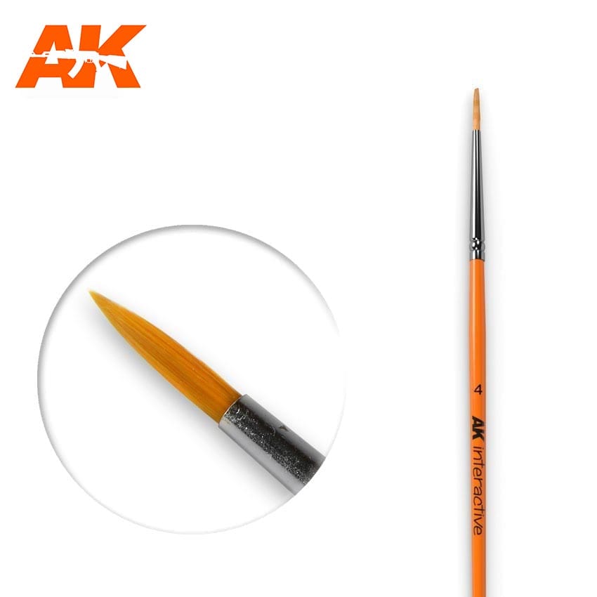 PENNELLO ROTONDO 4. SINTETICO AK INTERACTIVE AK605