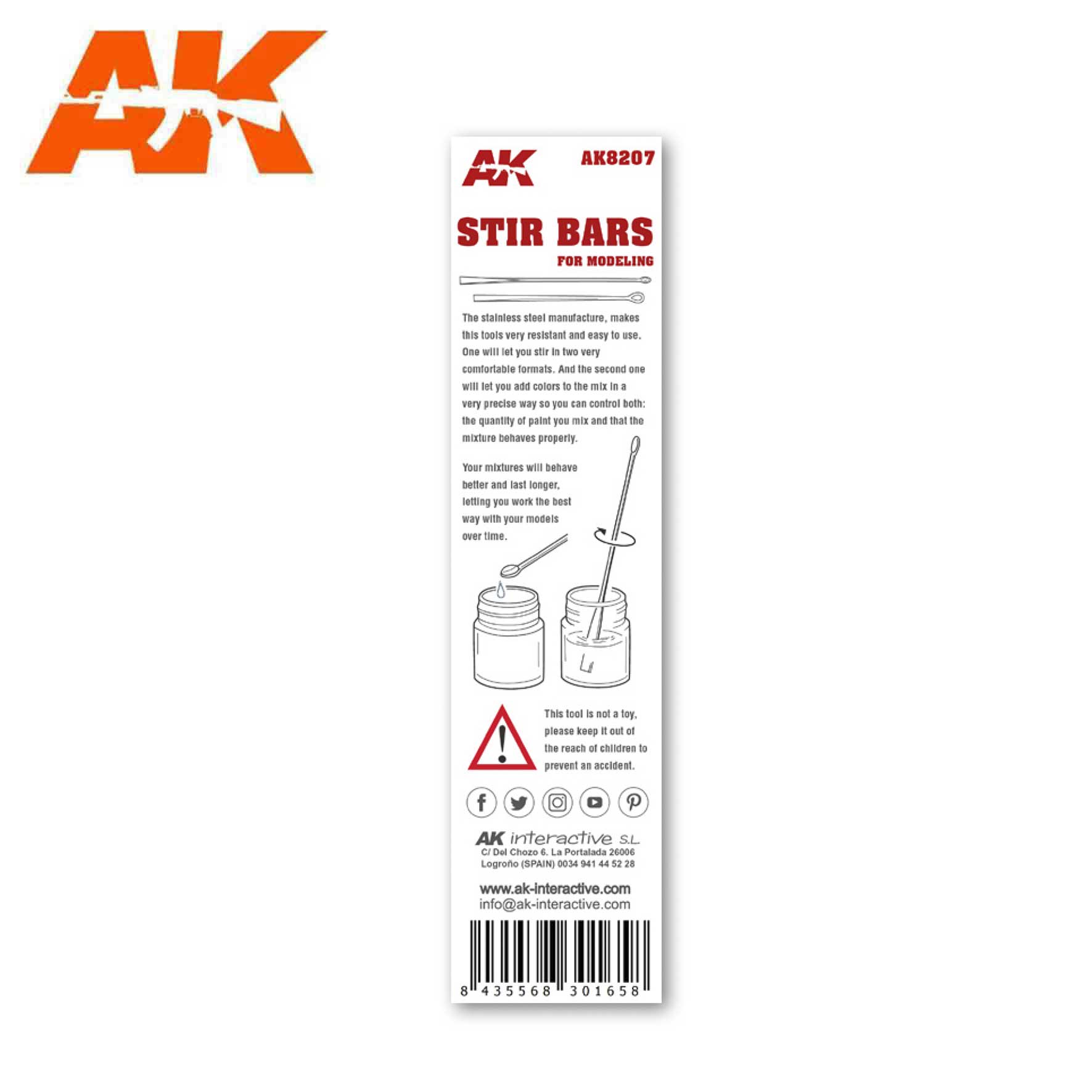 BARRE DI MISCELAZIONE MODELLANTI AK INTERACTIVE AK8207 - immagine 2