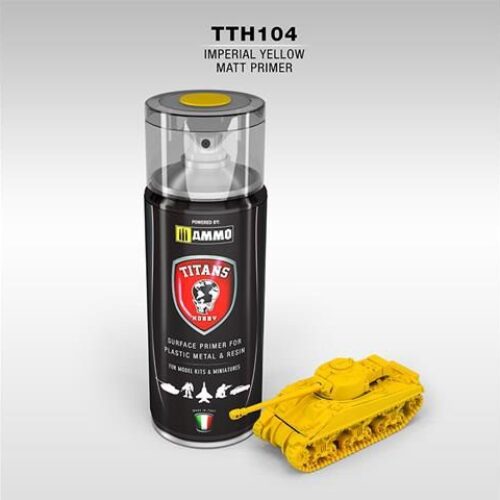 PRIMER Imperial Yellow Opaco – 400ml Spray per plastica, metallo e resina TITANS HOBBY TTH104