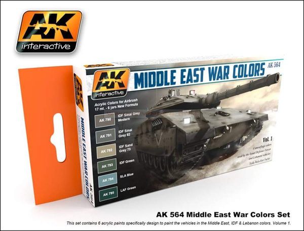 AK564 Set di colori della guerra del Medio Oriente AK INTERACTIVE