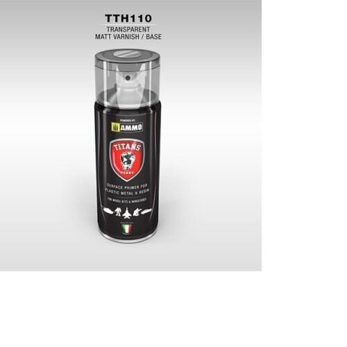 Vernice Opacizzante Trasparente – 400ml Spray per plastica, metallo e resina TITANS HOBBY TTH110