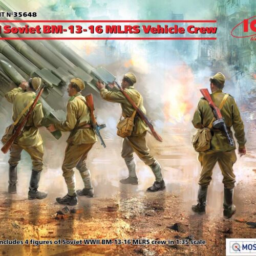 35648 EQUIPAGGIO DEL VEICOLO SOVIETICO DELLA SECONDA GUERRA MONDIALE BM-13-16 MLRS scala 1:35 ICM